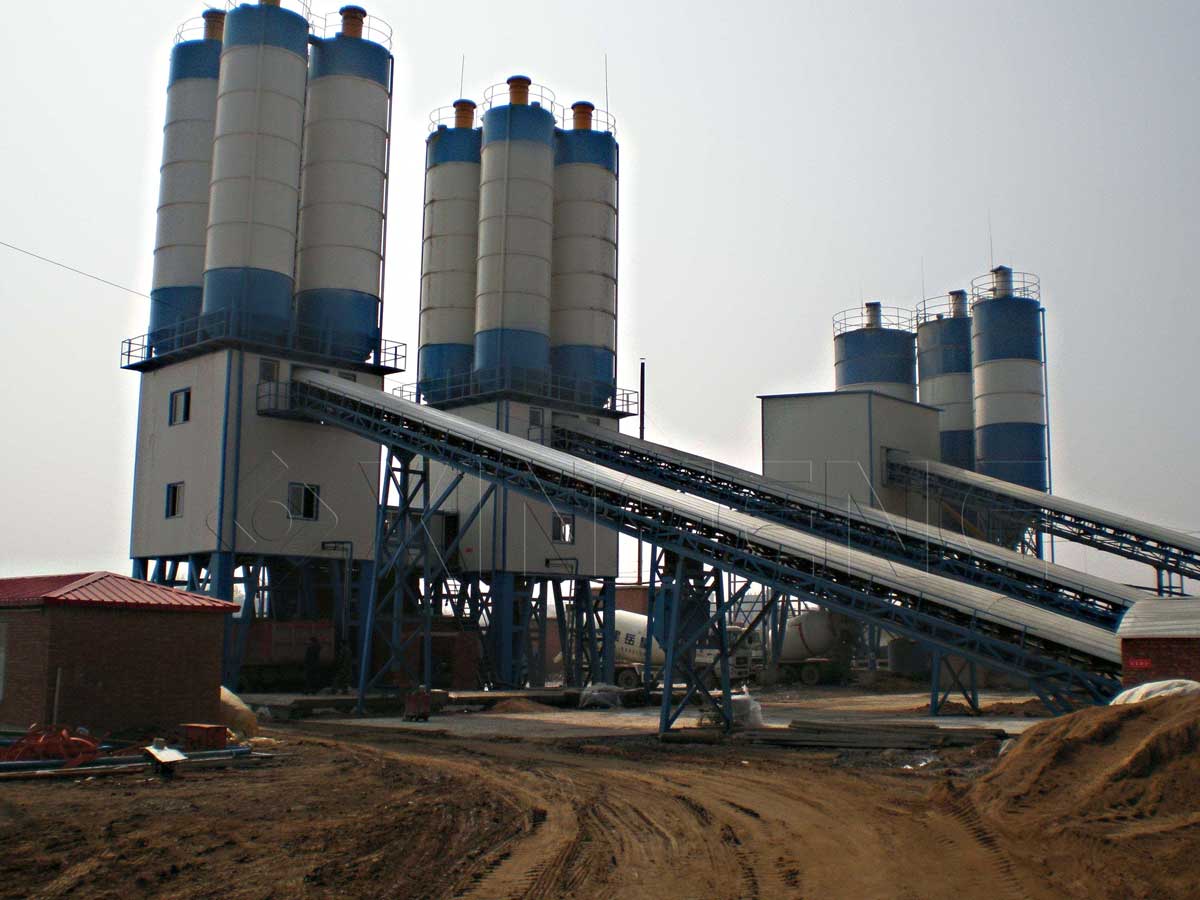 What posts are required for commercial concrete mixing plant?