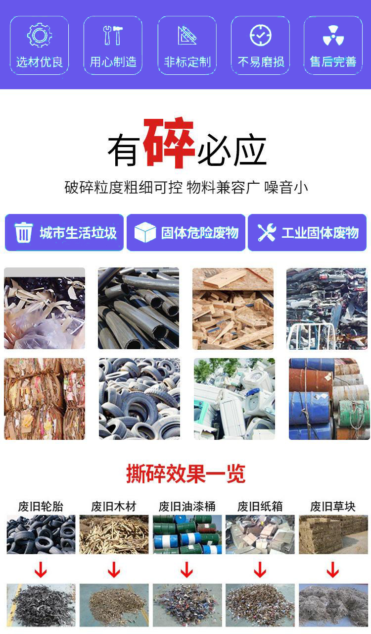 信瑞德撕碎四物料前后对比.jpg 信瑞德撕碎四物料前后对比.jpg