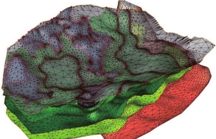 圖2 建模區(qū)域地質(zhì)界面接觸的拓?fù)湮ㄒ籉ig. 2 Topological uniqueness of geological model.