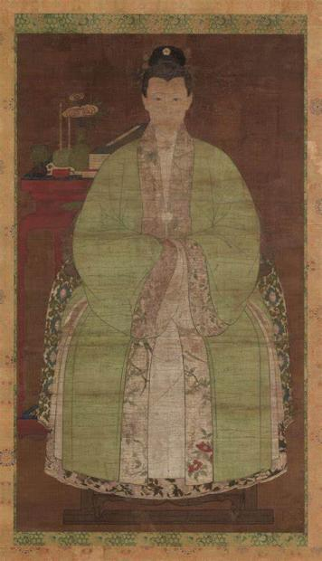 仕女肖像立軸 明 絹本.png