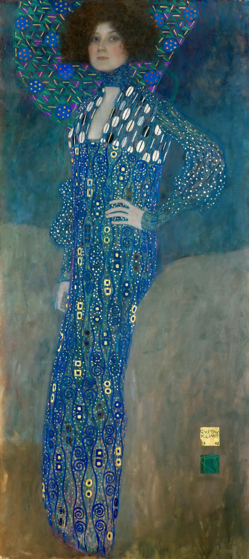 克里姆特《艾米麗弗洛基的肖像》181cm×84cm 布面油畫 1902年.png