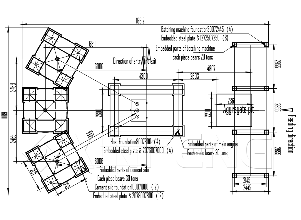 75m3/h Concrete Batching Plant-XinFeng Machinery Manufacturing-Drawings & Videos