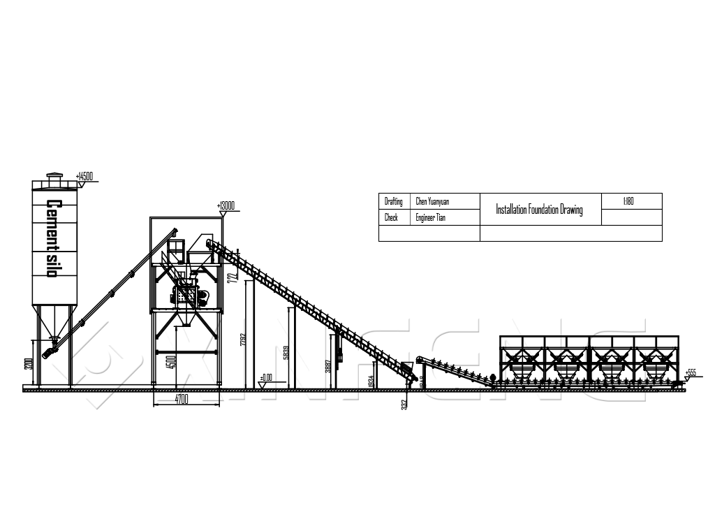 Compact 120m3/h Batching Plant-XinFeng Machinery Manufacturing-Drawings & Videos