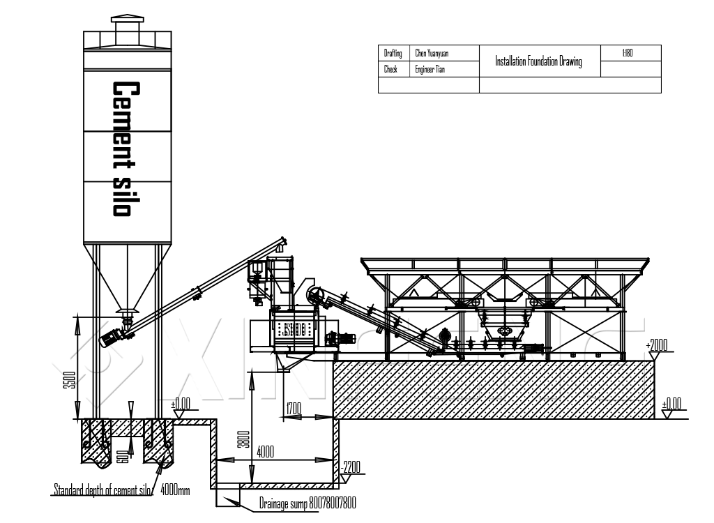 Compact 50m3/h Batching Plant-XinFeng Machinery Manufacturing-Drawings & Videos
