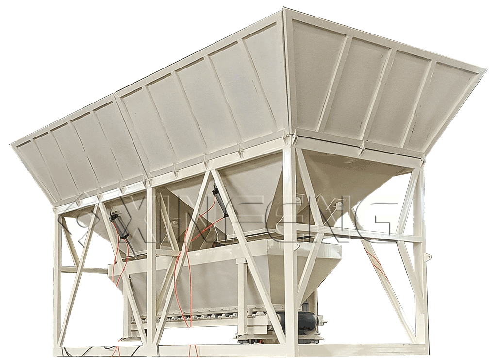 Mobile 35m3/h Batching Plant-XinFeng Machinery Manufacturing-Aggregate Bunker