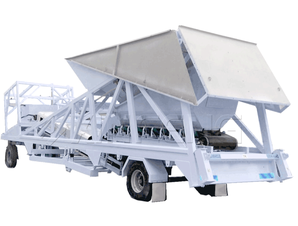 Mobile 90m3/h Batching Plant-XinFeng Machinery Manufacturing-Folding Condition