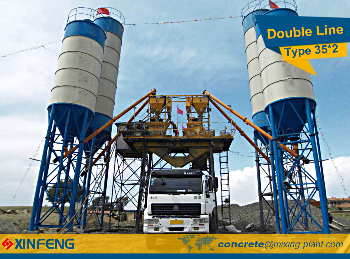 Double 35m3/h Batching Plant