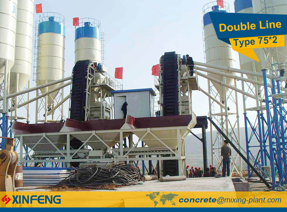 Double 75m3/h Batching Plant