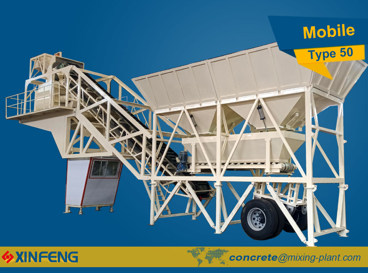 Mobile 50m3/h Batching Plant