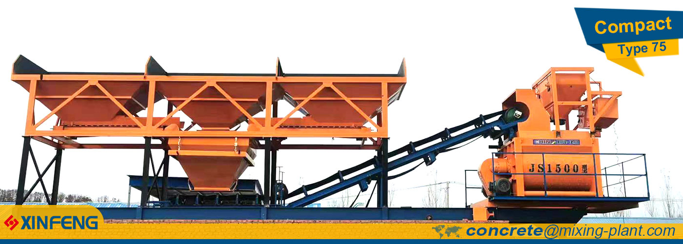 Compact 75 concrete Batching Plant was successfully installed and tested in Hanoi Vietnam