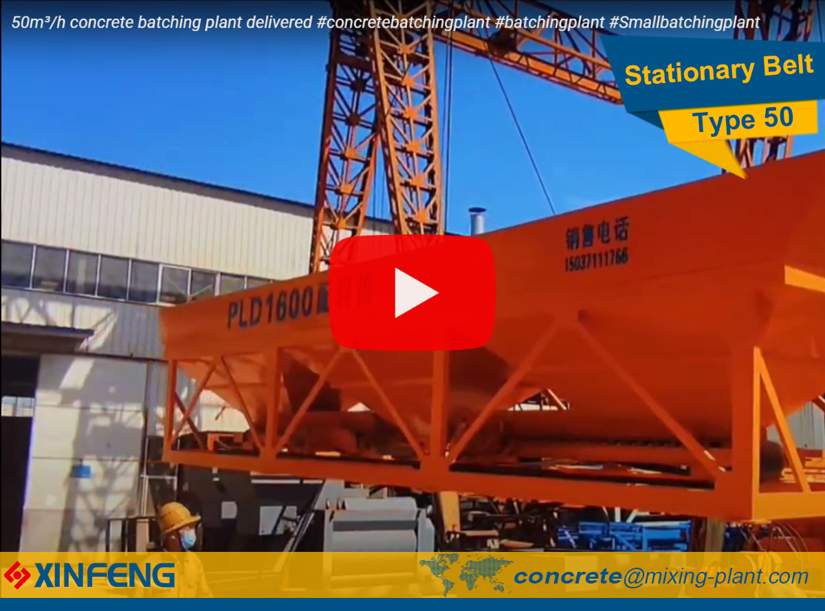 50m3/h concrete batching plant delivered
