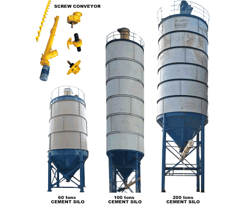 50m3/h Concrete Batching Plant-XinFeng Machinery Manufacturing-Cement Silo(Optional)